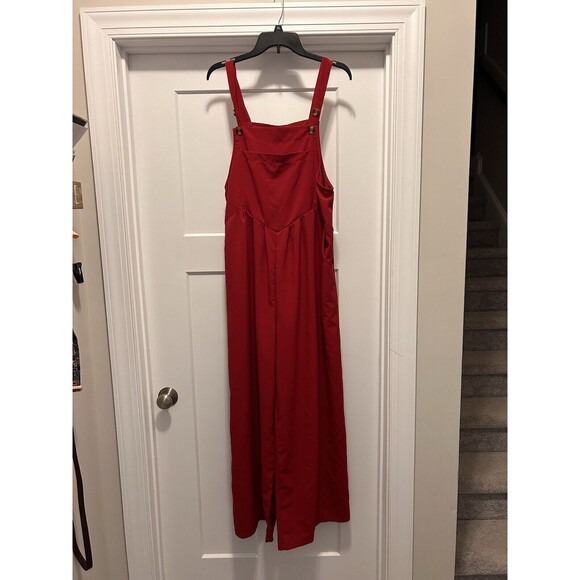 Women's Bib Overalls Sleeveless Loose Wide Leg Jumpsuits Rompers Pockets Size XL - Picture 1 of 7